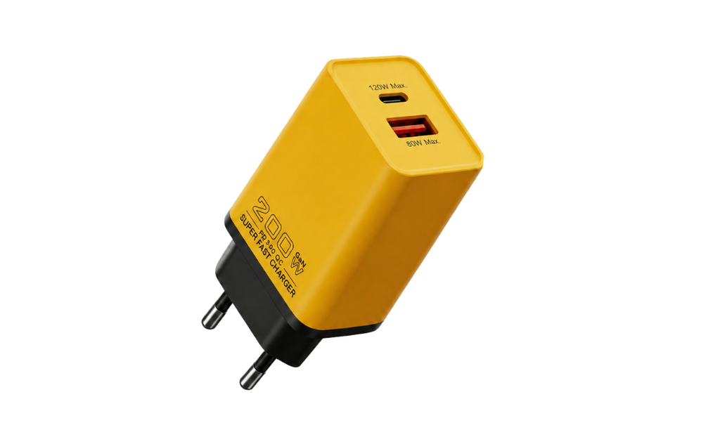 Chargentoo 200W GaN Fast Charger
Dual Port USB-C and USB-A Wall Charger
200W Fast Charging Adapter
GaN USB-C Charger with EU Plug
Compact Dual Port Charger
USB-C 120W and USB-A 80W Charger
Premium GaN Wall Charger
Chargentoo Fast Charging Adapter