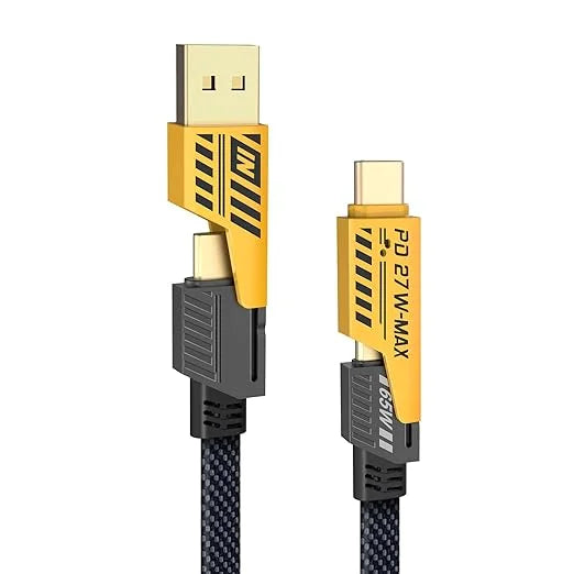 Chargentoo 4-in-1 Fast Charging Cable | USB-A & USB-C to USB-C, Lightning & Micro-USB (27W Max)