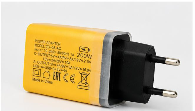 200W GaN Fast Charger | Chargentoo Dual Port USB-C 120W + USB-A 80W Wall Charger (EU Plug)