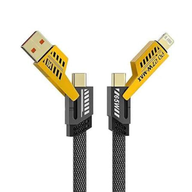 Chargentoo 4-in-1 Fast Charging Cable | USB-A & USB-C to USB-C, Lightning & Micro-USB (27W Max)